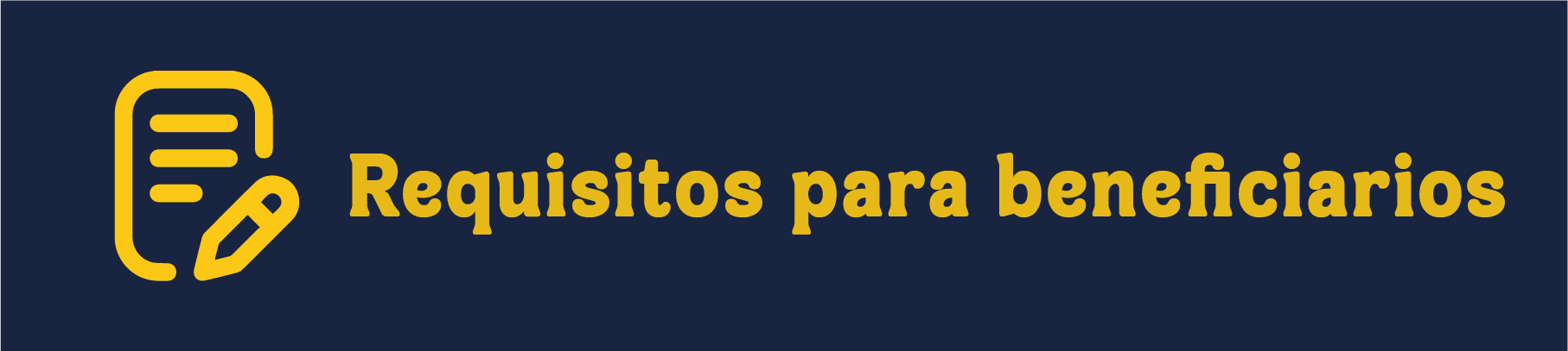 Requisitos paa beneficiarios